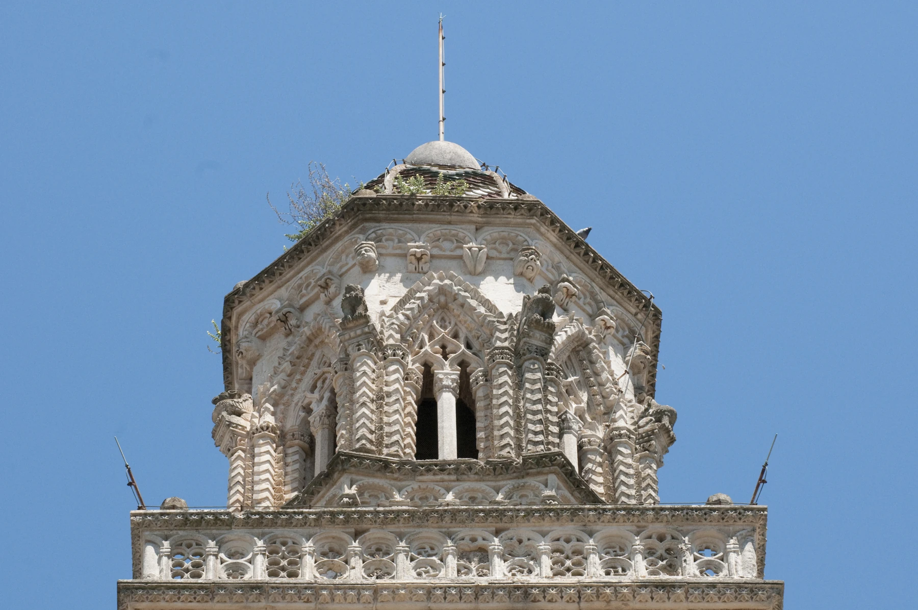 Gothic stonework of the Guglia Orsiniana in Soleto